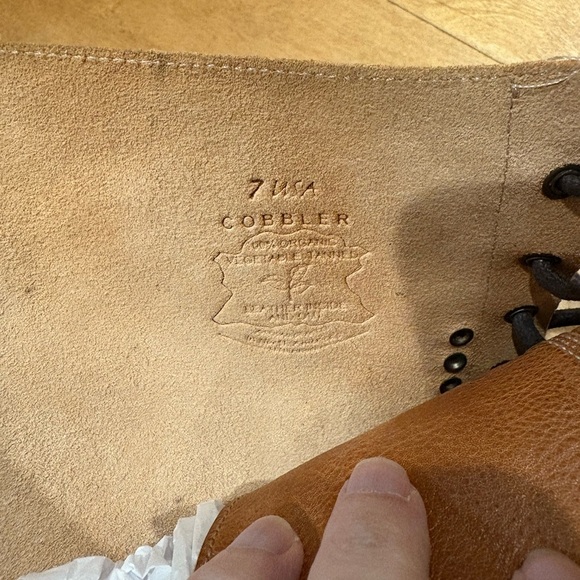 Bed Stu women’s tall Acelia Cobbler leather boots handmade 7 cognac brown - Picture 6 of 9